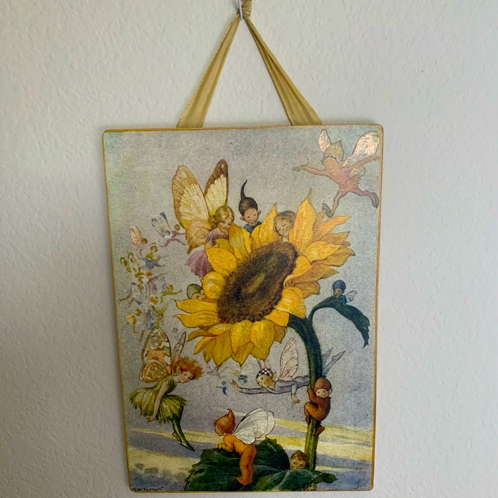 Vintage fairy plaque